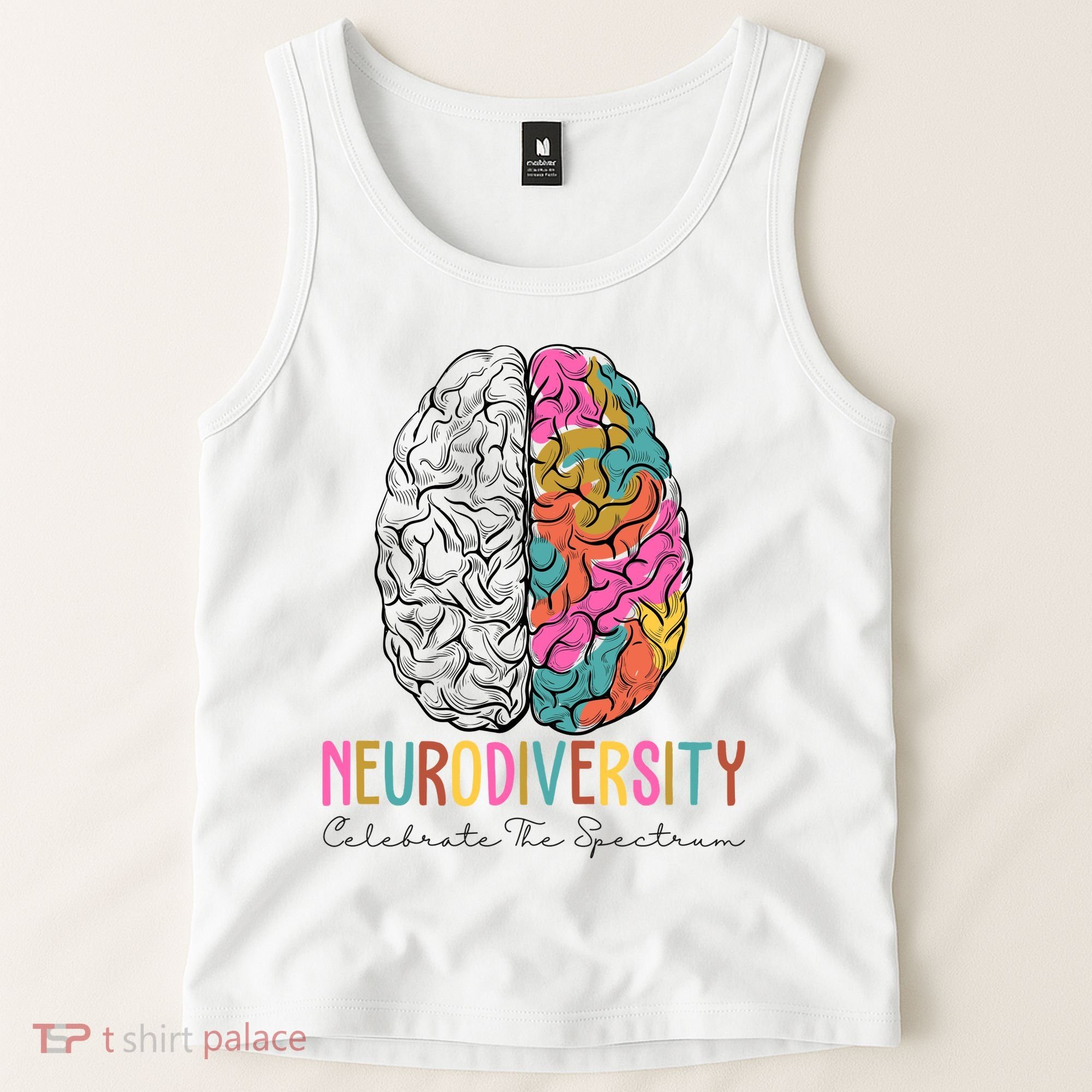 Neurodiversity Celebrate The Spectrum Brain Autism Awareness Tank Top