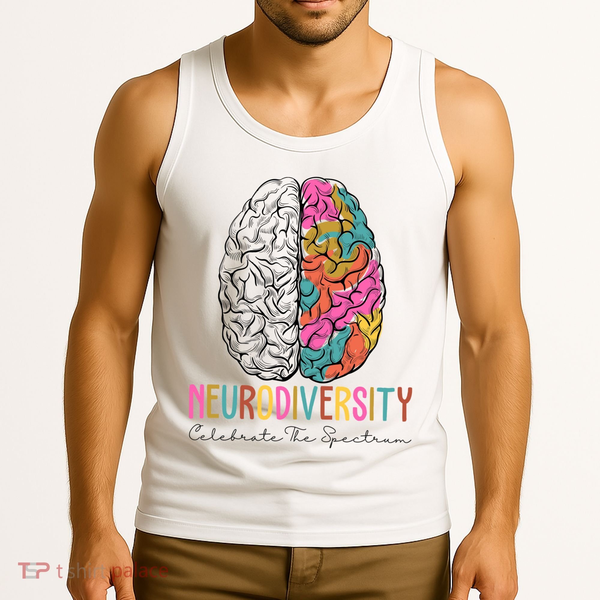 Neurodiversity Celebrate The Spectrum Brain Autism Awareness Tank Top