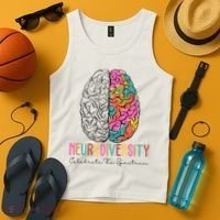 Neurodiversity Celebrate The Spectrum Brain Autism Awareness Tank Top thumb 4