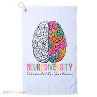 Neurodiversity Celebrate The Spectrum Brain Autism Awareness Golf Towel thumb 0