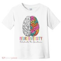 Neurodiversity Celebrate The Spectrum Brain Autism Awareness Toddler T-Shirt thumb 0