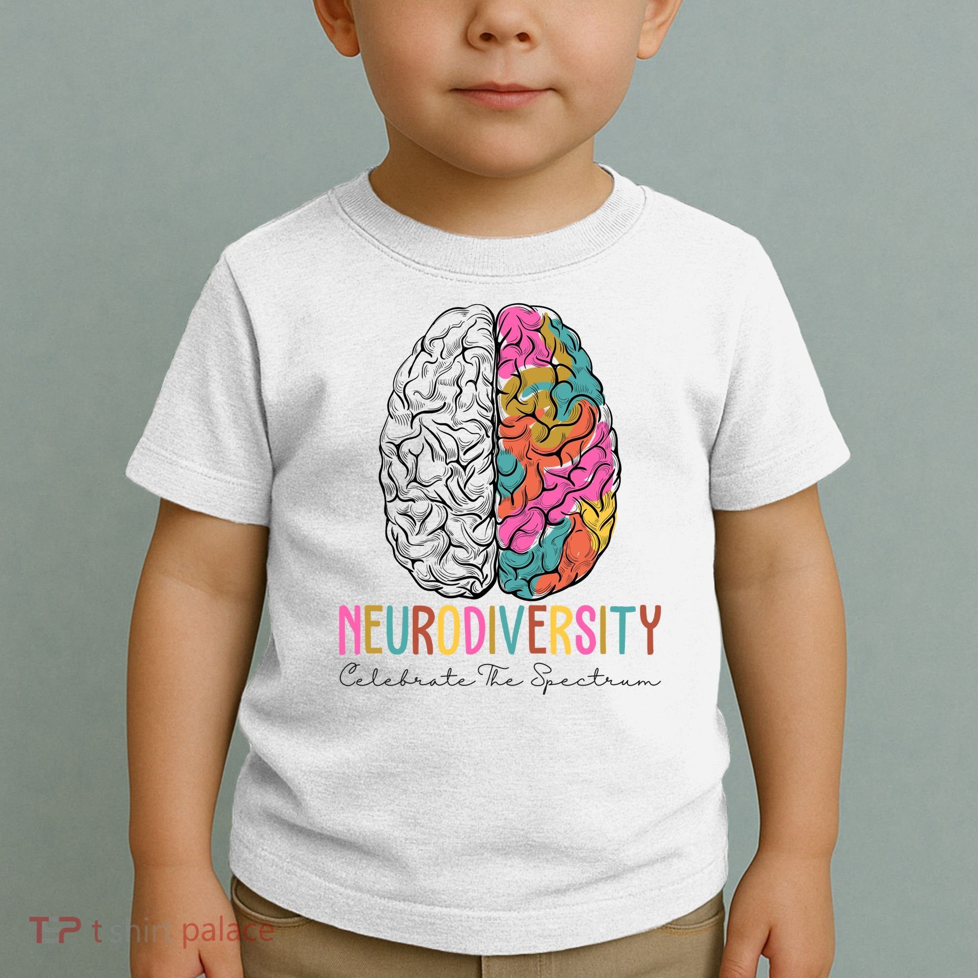Neurodiversity Celebrate The Spectrum Brain Autism Awareness Toddler T-Shirt