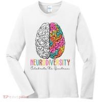 Neurodiversity Celebrate The Spectrum Brain Autism Awareness Women's Long Sleeve Shirt thumb 0
