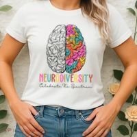 Neurodiversity Celebrate The Spectrum Brain Autism Awareness Women's T-Shirt thumb 2