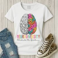 Neurodiversity Celebrate The Spectrum Brain Autism Awareness Women's T-Shirt thumb 3