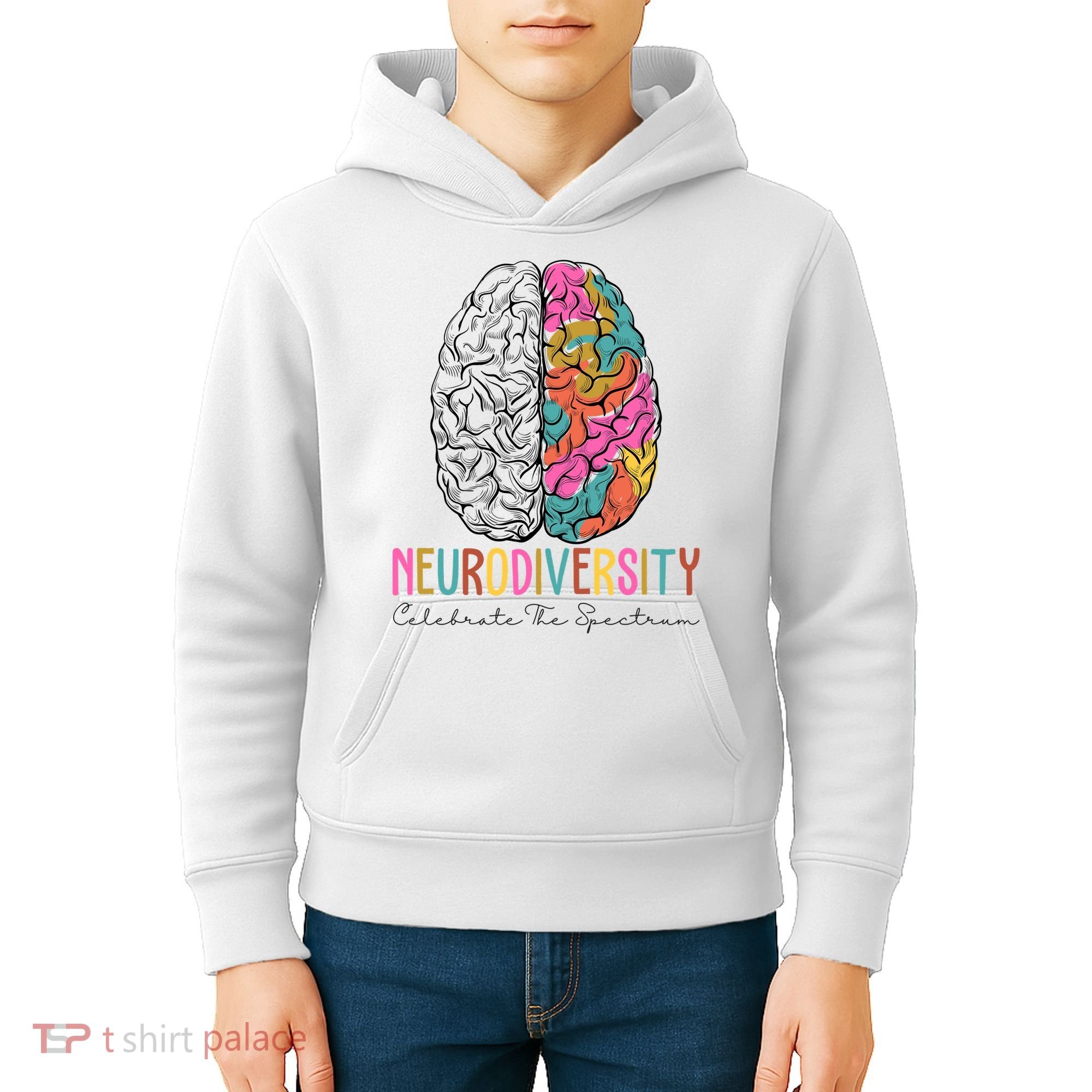 Neurodiversity Celebrate The Spectrum Brain Autism Awareness Kids Hoodie