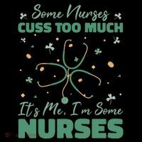 Nurses Cuss Too Much Funny St Patricks Day Hoodie thumb 7