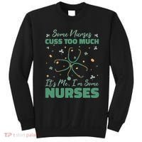 Nurses Cuss Too Much Funny St Patricks Day Sweatshirt thumb 0