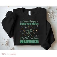 Nurses Cuss Too Much Funny St Patricks Day Sweatshirt thumb 2