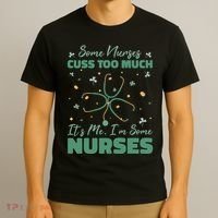 Nurses Cuss Too Much Funny St Patricks Day T-Shirt thumb 3