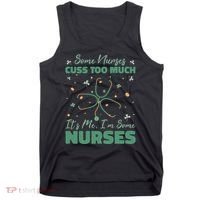 Nurses Cuss Too Much Funny St Patricks Day Tank Top thumb 0