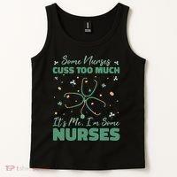Nurses Cuss Too Much Funny St Patricks Day Tank Top thumb 2