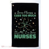 Nurses Cuss Too Much Funny St Patricks Day Golf Towel thumb 0