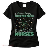 Nurses Cuss Too Much Funny St Patricks Day Women's T-Shirt thumb 0
