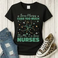 Nurses Cuss Too Much Funny St Patricks Day Women's T-Shirt thumb 3