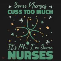 Nurses Cuss Too Much Funny St Patricks Day Kids Sweatshirt thumb 2