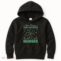 Nurses Cuss Too Much Funny St Patricks Day Kids Hoodie thumb 0