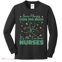 Nurses Cuss Too Much Funny St Patricks Day Kids Long Sleeve Shirt thumb 0