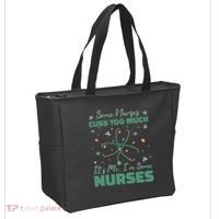 Nurses Cuss Too Much Funny St Patricks Day Tote Bag thumb 2