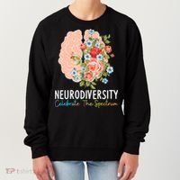 Neurodiversity Celebrate The Spectrum ADHD Brain Autism ASD Women's Sweatshirt thumb 0
