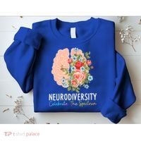 Neurodiversity Celebrate The Spectrum ADHD Brain Autism ASD Sweatshirt thumb 2