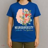 Neurodiversity Celebrate The Spectrum ADHD Brain Autism ASD T-Shirt thumb 4