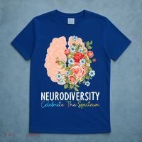 Neurodiversity Celebrate The Spectrum ADHD Brain Autism ASD T-Shirt thumb 5