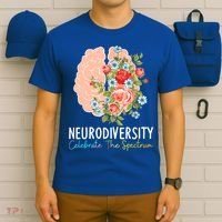 Neurodiversity Celebrate The Spectrum ADHD Brain Autism ASD T-Shirt thumb 6