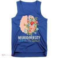 Neurodiversity Celebrate The Spectrum ADHD Brain Autism ASD Tank Top thumb 0