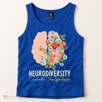 Neurodiversity Celebrate The Spectrum ADHD Brain Autism ASD Tank Top thumb 2
