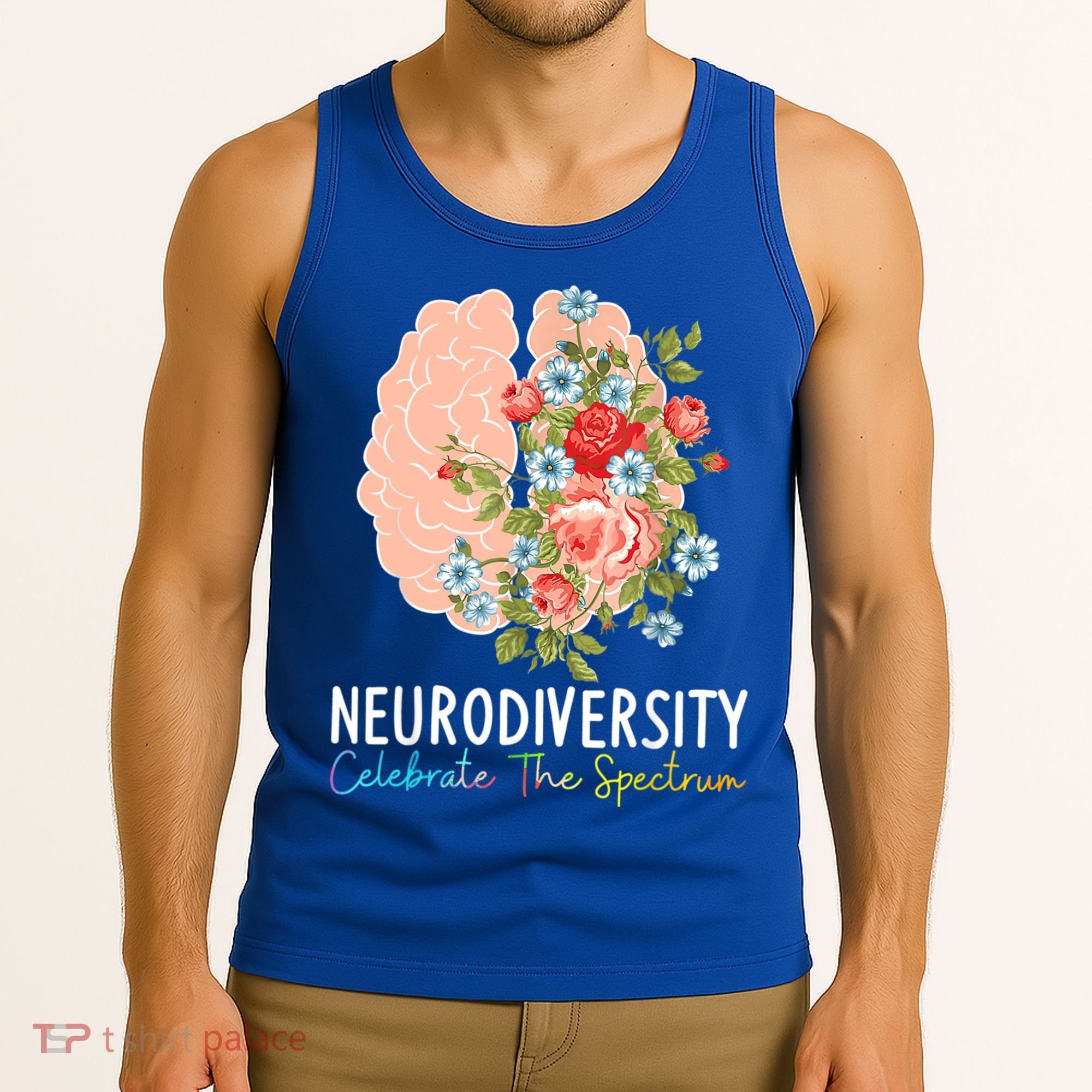 Neurodiversity Celebrate The Spectrum ADHD Brain Autism ASD Tank Top