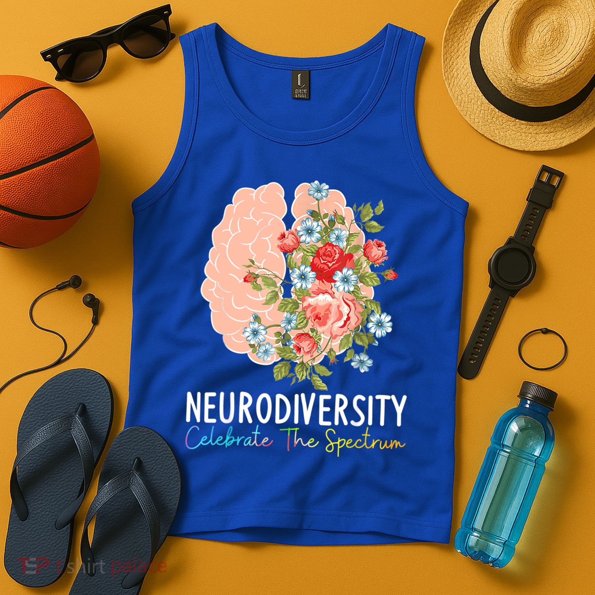 Neurodiversity Celebrate The Spectrum ADHD Brain Autism ASD Tank Top