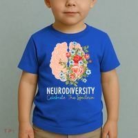 Neurodiversity Celebrate The Spectrum ADHD Brain Autism ASD Toddler T-Shirt thumb 2