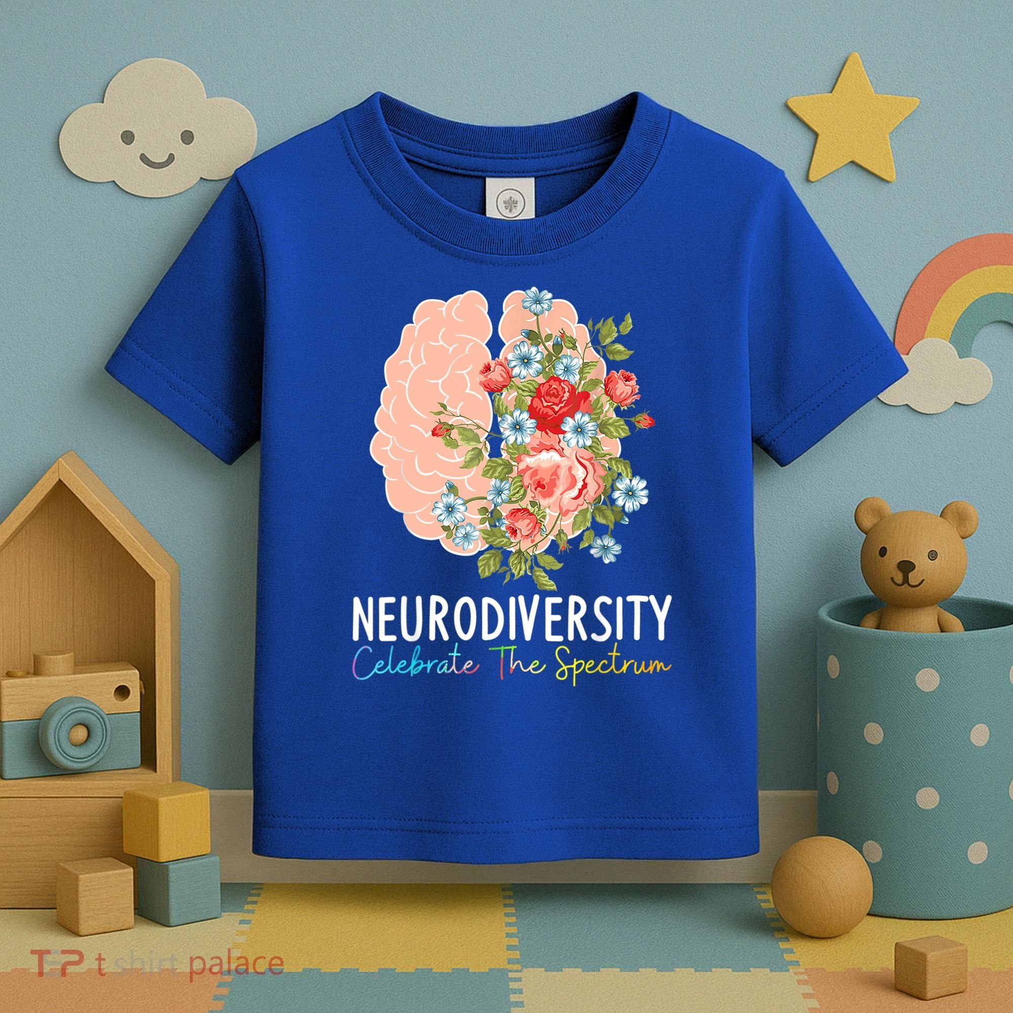 Neurodiversity Celebrate The Spectrum ADHD Brain Autism ASD Toddler T-Shirt
