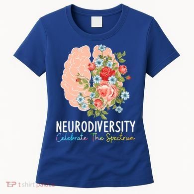 Neurodiversity Celebrate The Spectrum ADHD Brain Autism ASD Women's T-Shirt