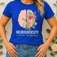 Neurodiversity Celebrate The Spectrum ADHD Brain Autism ASD Women's T-Shirt thumb 2