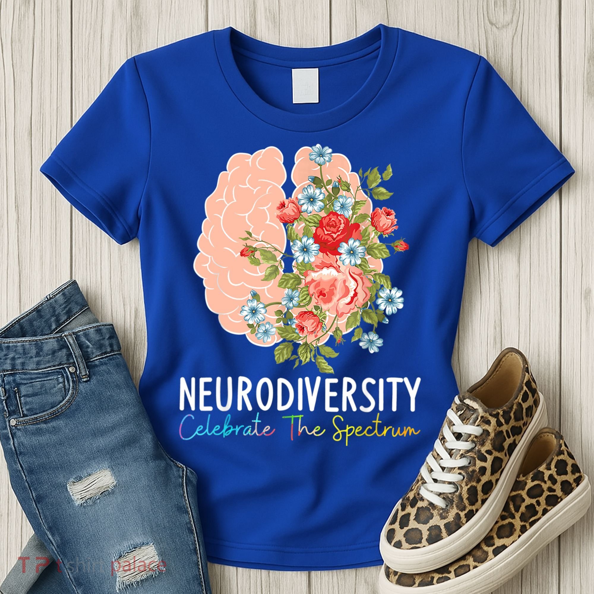 Neurodiversity Celebrate The Spectrum ADHD Brain Autism ASD Women's T-Shirt