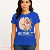 Neurodiversity Celebrate The Spectrum ADHD Brain Autism ASD Women's T-Shirt thumb 4