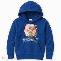 Neurodiversity Celebrate The Spectrum ADHD Brain Autism ASD Kids Hoodie thumb 0