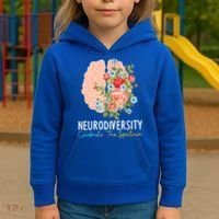 Neurodiversity Celebrate The Spectrum ADHD Brain Autism ASD Kids Hoodie thumb 3