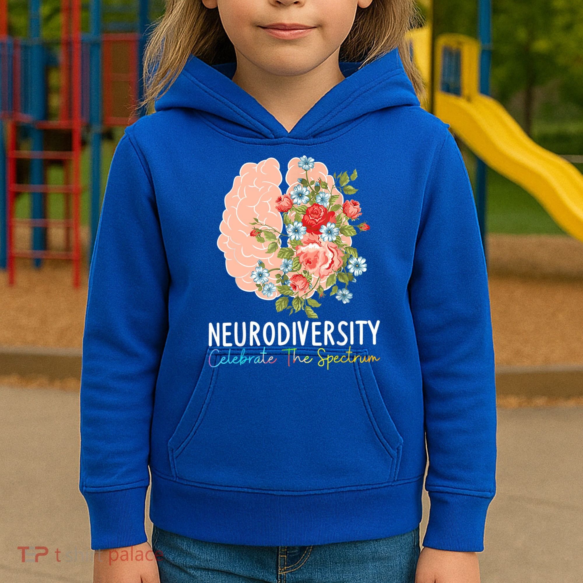 Neurodiversity Celebrate The Spectrum ADHD Brain Autism ASD Kids Hoodie