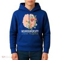 Neurodiversity Celebrate The Spectrum ADHD Brain Autism ASD Kids Hoodie thumb 4