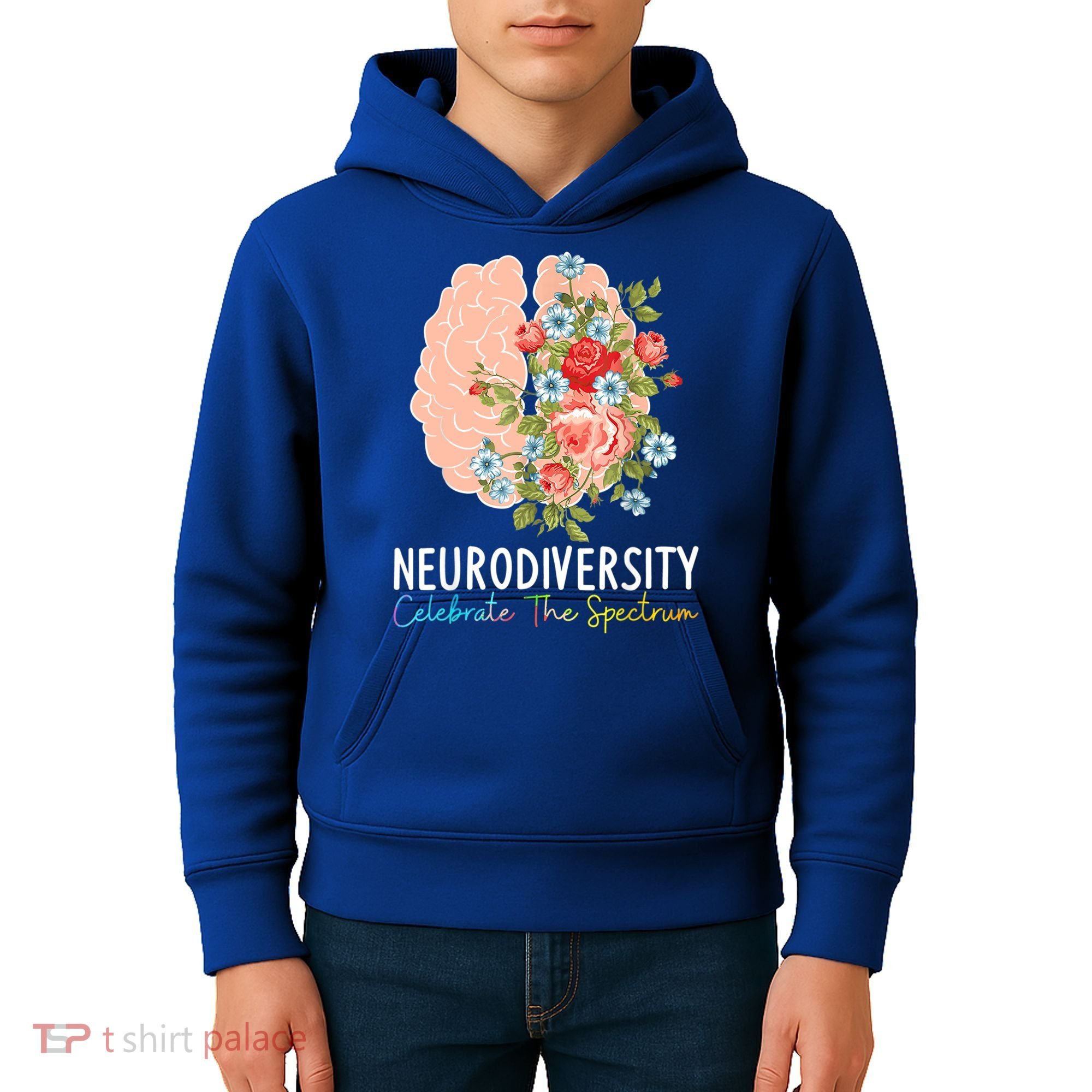 Neurodiversity Celebrate The Spectrum ADHD Brain Autism ASD Kids Hoodie