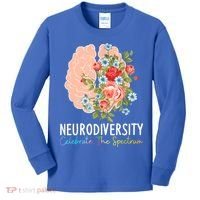 Neurodiversity Celebrate The Spectrum ADHD Brain Autism ASD Kids Long Sleeve Shirt thumb 0