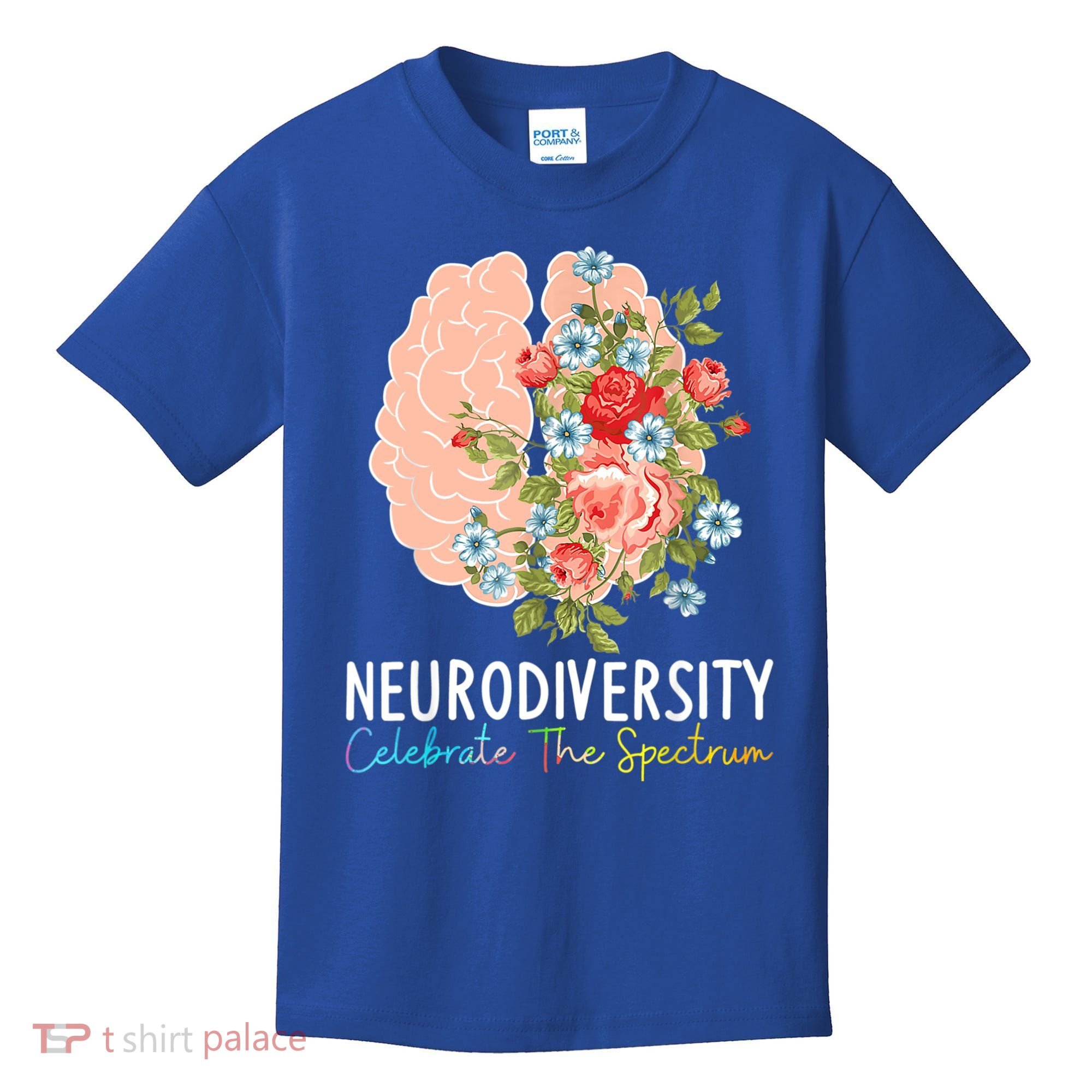 Neurodiversity Celebrate The Spectrum ADHD Brain Autism ASD Kids T-Shirt