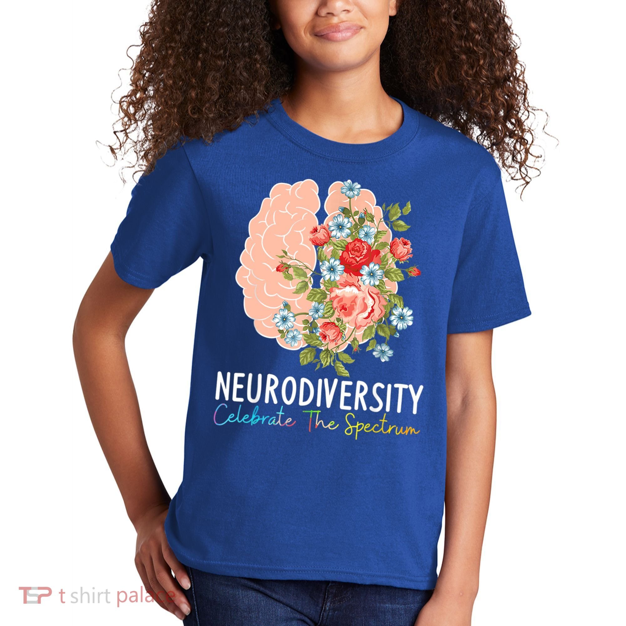 Neurodiversity Celebrate The Spectrum ADHD Brain Autism ASD Kids T-Shirt