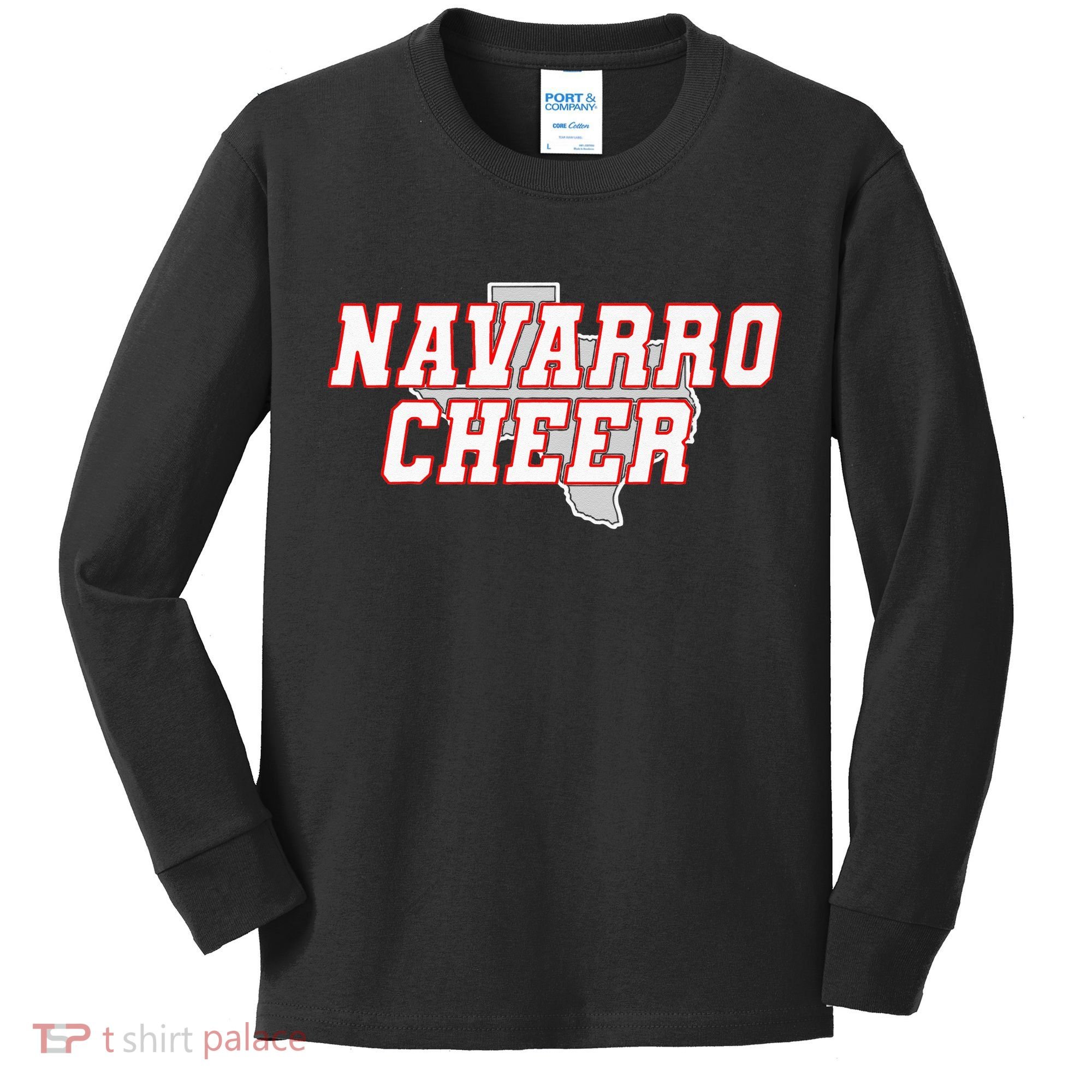 Navarro Cheer Texas Kids Long Sleeve Shirt