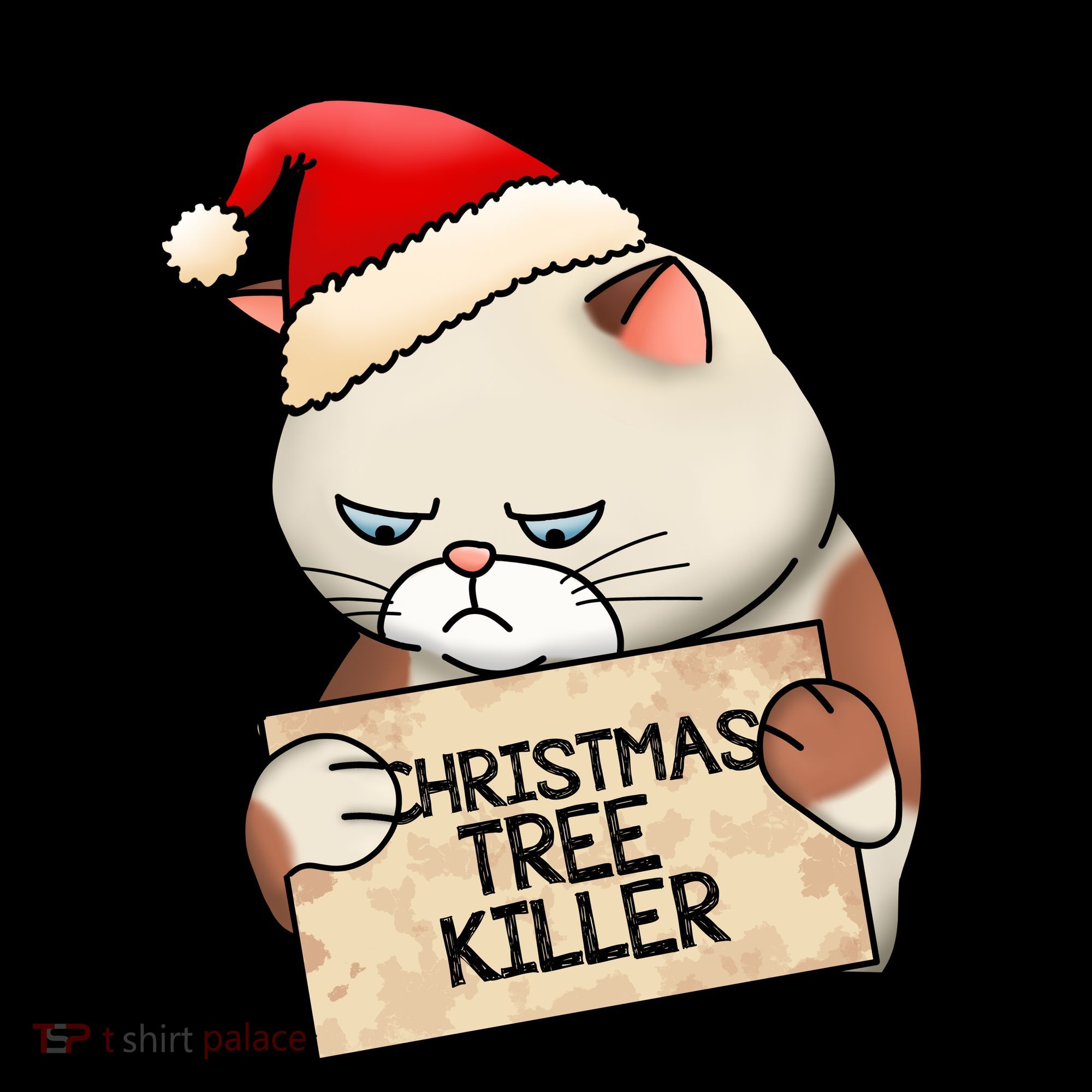 Naughty Christmas Tree Cat Gift Coaster
