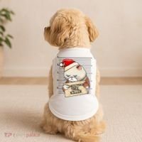 Naughty Christmas Tree Cat Gift Doggie Tank thumb 2