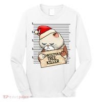 Naughty Christmas Tree Cat Gift Long Sleeve Shirt thumb 0